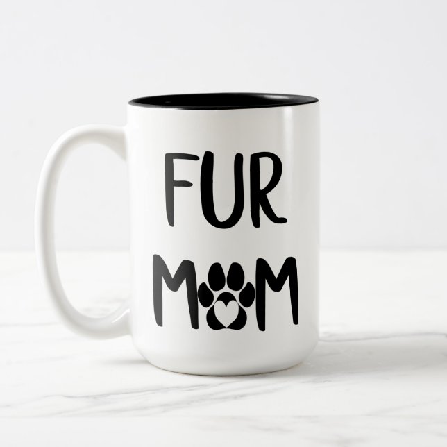 2 Couleurs Tasse de maman de fourrure (Gauche)