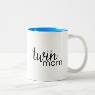 2 Couleurs Tasse de maman de jumelle de fille de garçon