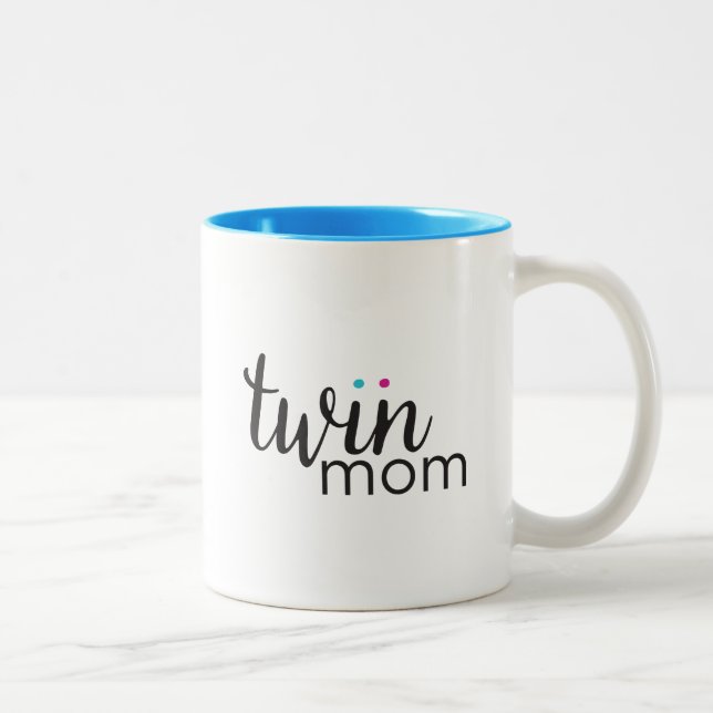 2 Couleurs Tasse de maman de jumelle de fille de garçon (Droit)