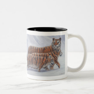 2 Couleurs Tasse de maman de tigre et de café de CUB