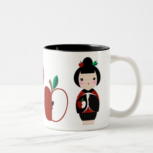 2 Couleurs Tasse de Manzanita Kokeshi (Droit)