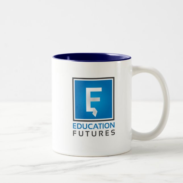 2 Couleurs Tasse de marchés à terme d'éducation - bleu (Droit)