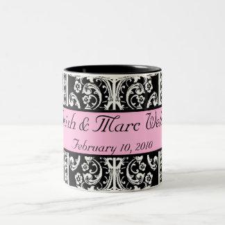 2 Couleurs Tasse de mariage damassé