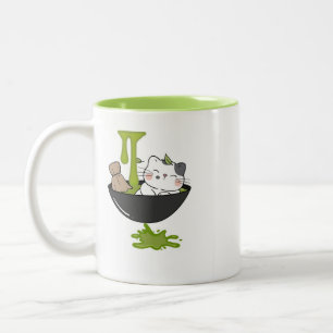 2 Couleurs Tasse de Matcha pour Chat Coupé