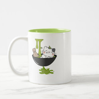 2 Couleurs Tasse de Matcha pour Chat Coupé