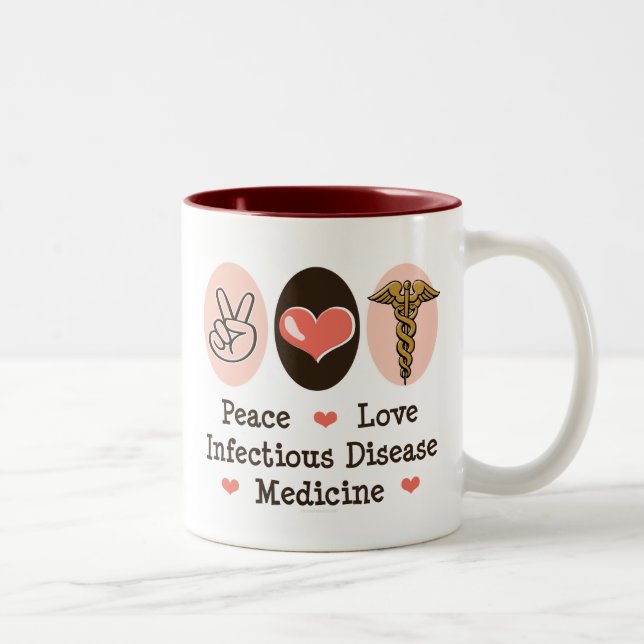 2 Couleurs Tasse de médecine de maladie infectieuse d'amour (Droit)