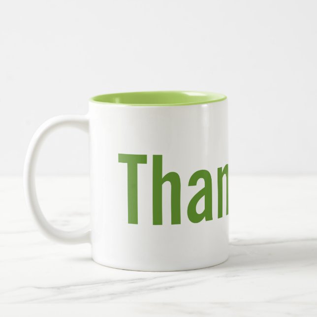 2 Couleurs Tasse de Merci d'appréciation (Gauche)