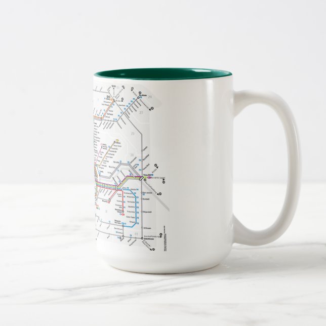 2 Couleurs Tasse de métro de Francfort (Droit)