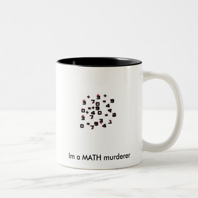 2 Couleurs Tasse de meurtrier de maths (Droit)
