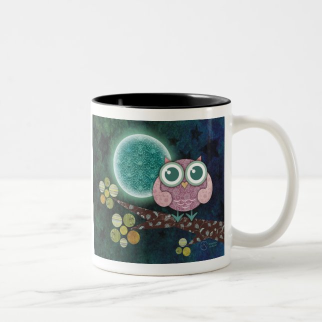 2 Couleurs tasse de minuit de hibou (Droit)