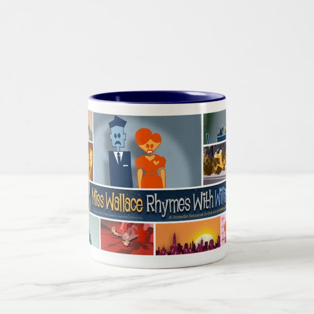 2 Couleurs Tasse de Mlle Wallace Rhymes With William (Centre)