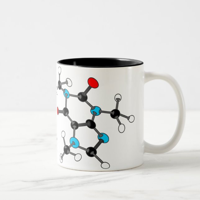 2 Couleurs Tasse de molécule de caféine (Droit)