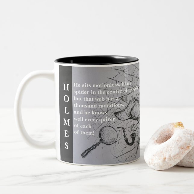 2 Couleurs Tasse de monsieur Arthur Conan Doyle avec la (Avec donut)