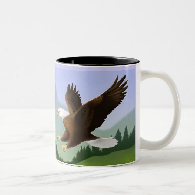 2 Couleurs Tasse de montée d'Eagle d'écriture sainte de 40:31 (Droit)