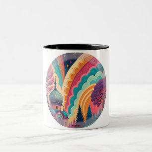 2 Couleurs Tasse de mosquée arc-en-ciel fantaisiste – Personn