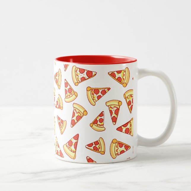 2 Couleurs Tasse de motif de dessin de tranche de pizza de (Droit)