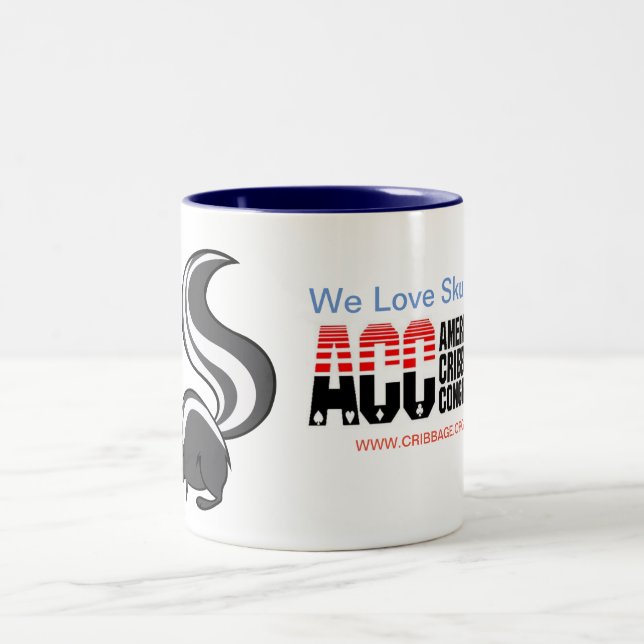 2 Couleurs Tasse de mouffette du congrès de Cribbage (Centre)