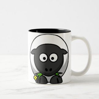 2 Couleurs Tasse de moutons de bande dessinée