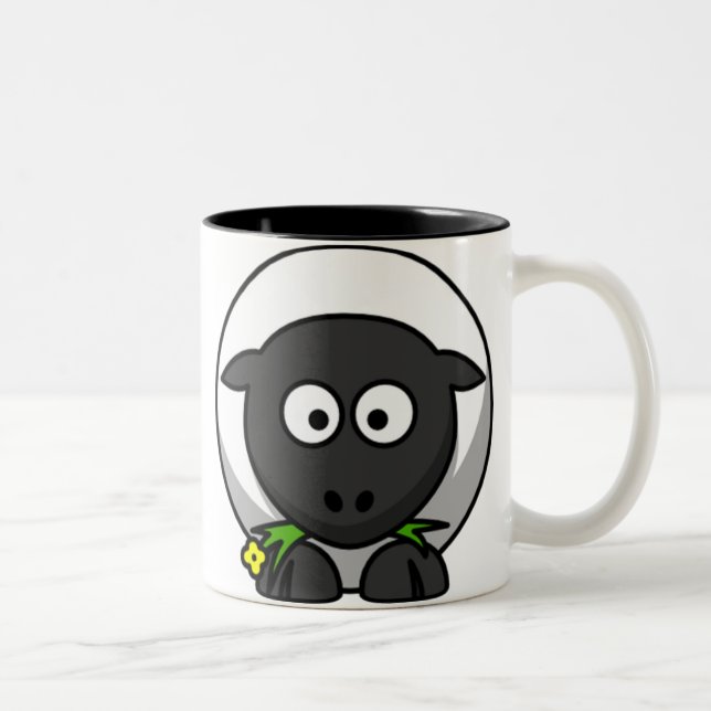 2 Couleurs Tasse de moutons de bande dessinée (Droit)