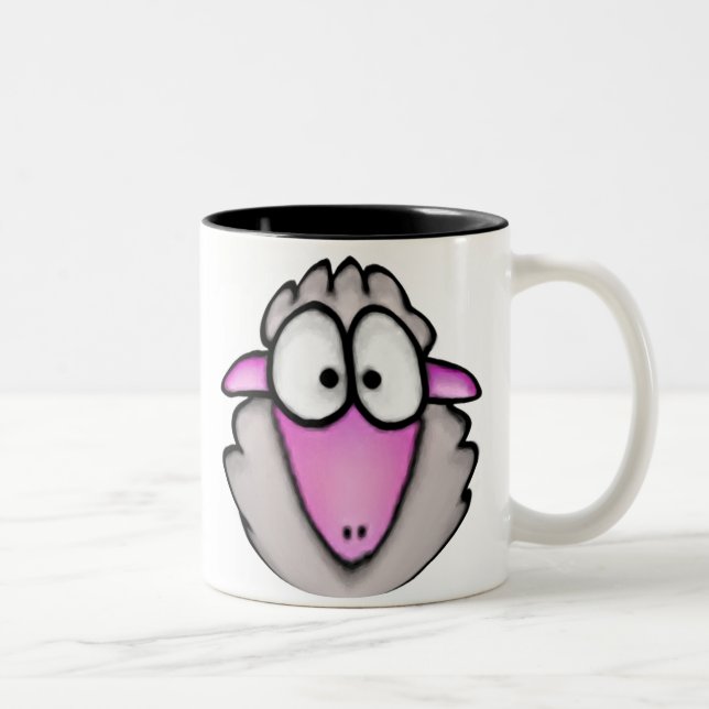2 Couleurs Tasse de moutons de bande dessinée (Droit)
