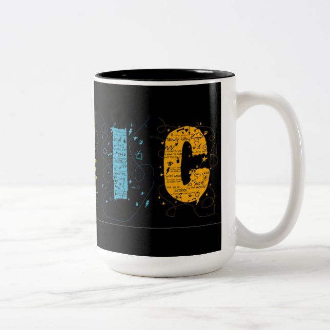 2 Couleurs Tasse de musique (Droit)