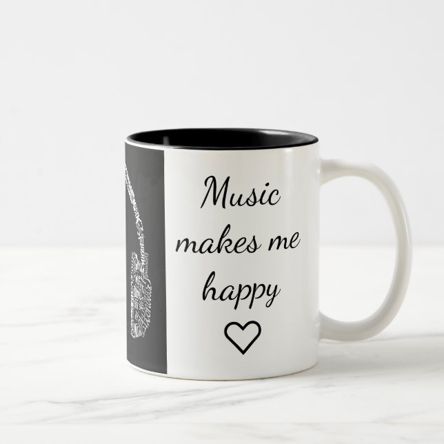 2 Couleurs Tasse de musique (Droit)