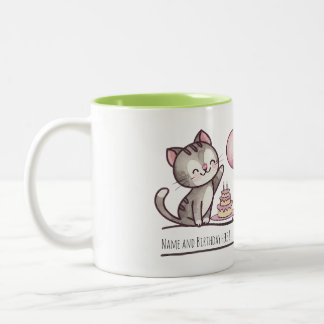 2 Couleurs Tasse de naissance personnalisée pour filles avec