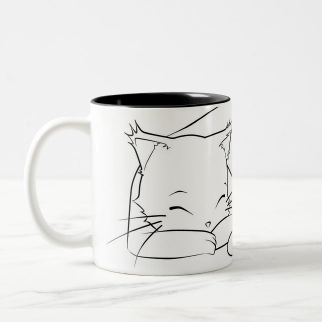 2 Couleurs Tasse de Neko Naptime (Gauche)