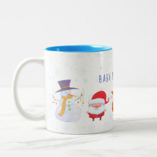 2 Couleurs Tasse de Noël avec Père Noël et mignons amis des a