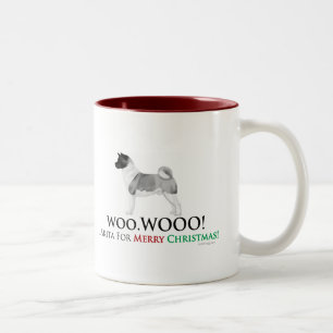 2 Couleurs Tasse de Noël d'Akita