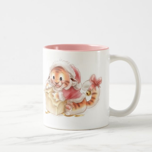 2 Couleurs Tasse de Noël de tigre de Li'l (Droit)