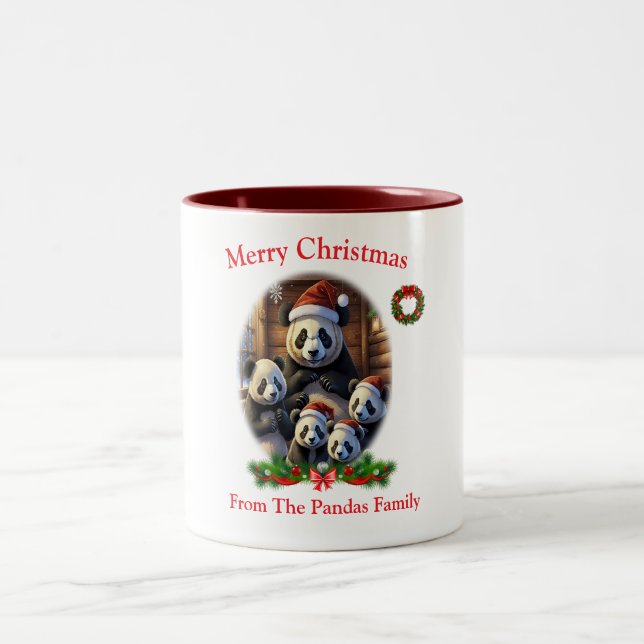 2 Couleurs Tasse de Noël Ours Pandas  (Centre)