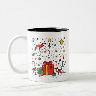 2 Couleurs tasse de Noël personnalisée