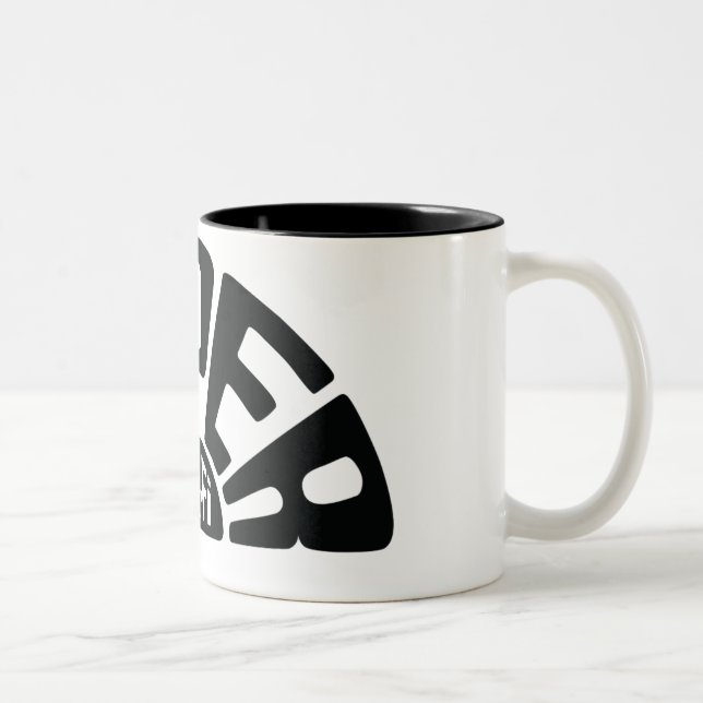 2 Couleurs Tasse de noir de logo de SHF grande (Droit)