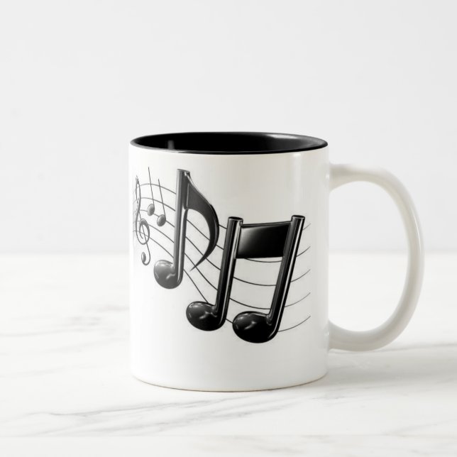2 COULEURS TASSE DE NOTE DE MUSIQUE (Droit)