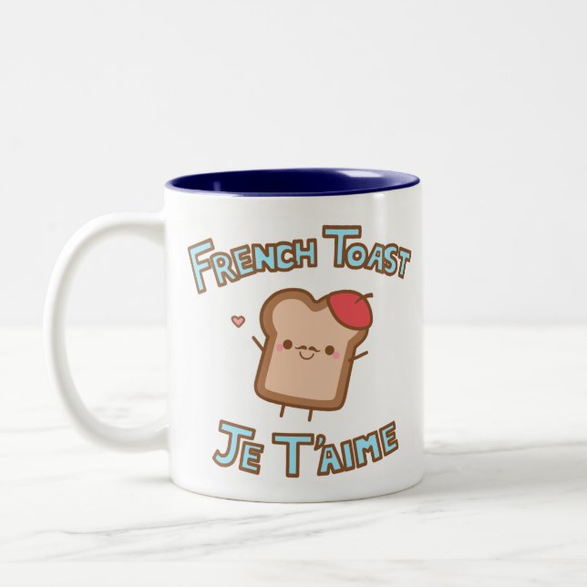 2 Couleurs Tasse de pain grillé français (Gauche)