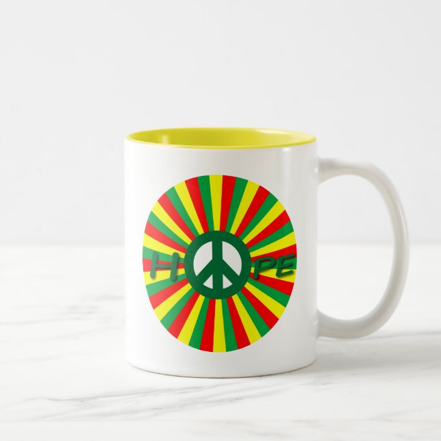 2 Couleurs Tasse de paix d'espoir (Droit)