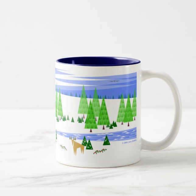 2 Couleurs Tasse de paix d'hiver (Droit)