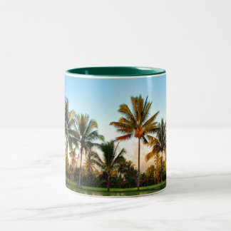 2 Couleurs Tasse de palmiers