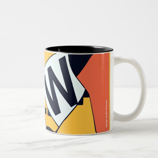 2 Couleurs Tasse de panneau routier (Droit)
