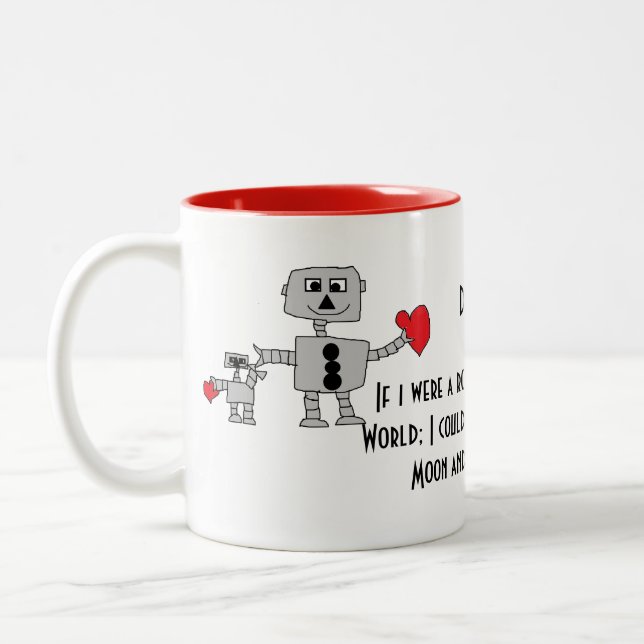 2 Couleurs Tasse de papa d'amour du robot I (Gauche)