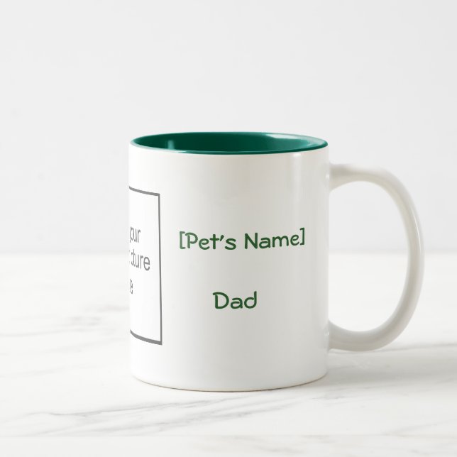 2 Couleurs Tasse de papa d'animal familier grande (Droit)