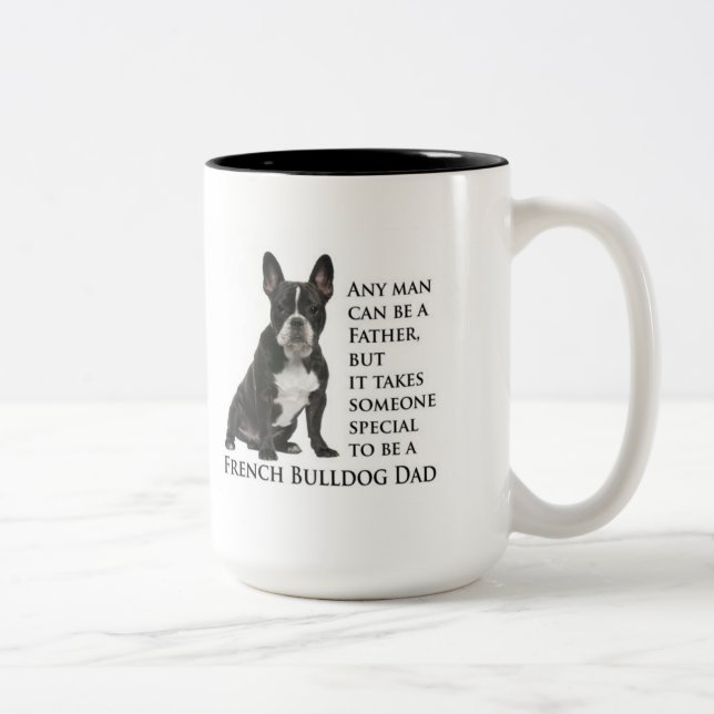 2 Couleurs Tasse de papa de Frenchie (Droit)