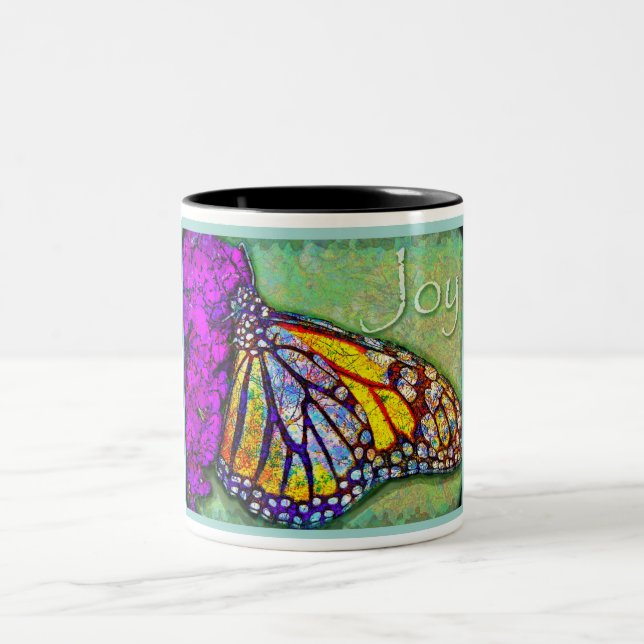 2 Couleurs Tasse de papillon de joie (Centre)