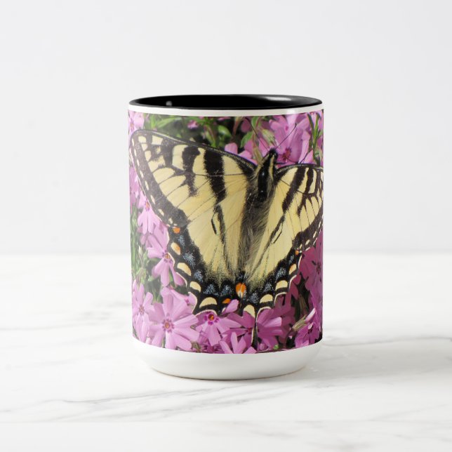 2 Couleurs Tasse de papillon de machaon de tigre (Centre)