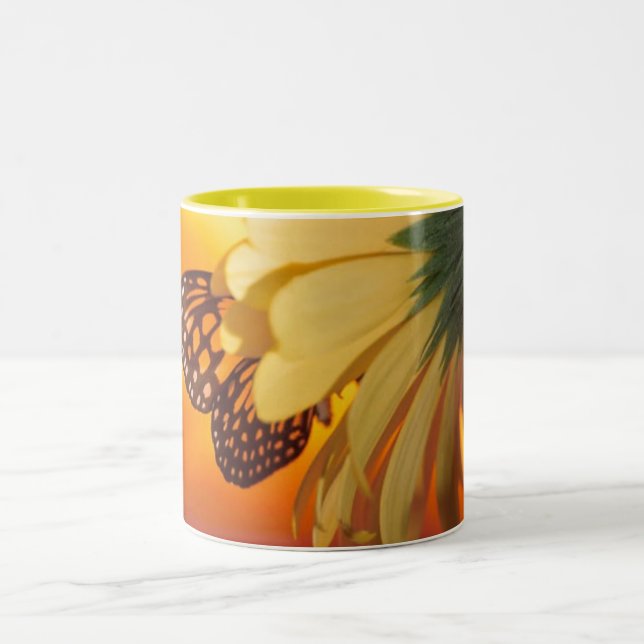 2 Couleurs Tasse de papillon de monarque (Centre)