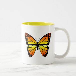 2 Couleurs Tasse de papillon de monarque
