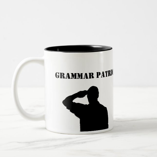 2 Couleurs Tasse de patriote de grammaire (Gauche)