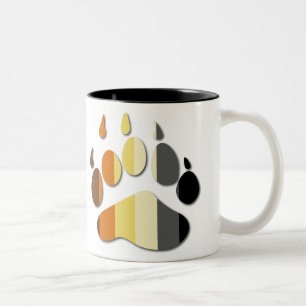 2 Couleurs Tasse de patte de drapeau d'ours