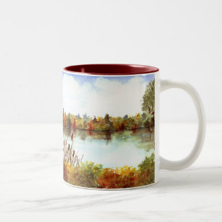 2 Couleurs Tasse de paysage de chute